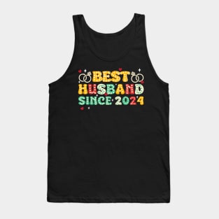 Best Husband Since 2024 2nd Wedding Anniversary Gift for Husband Wife Tank Top